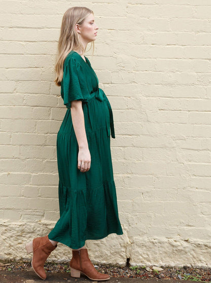 Emerald Green Maternity Maxi Dress