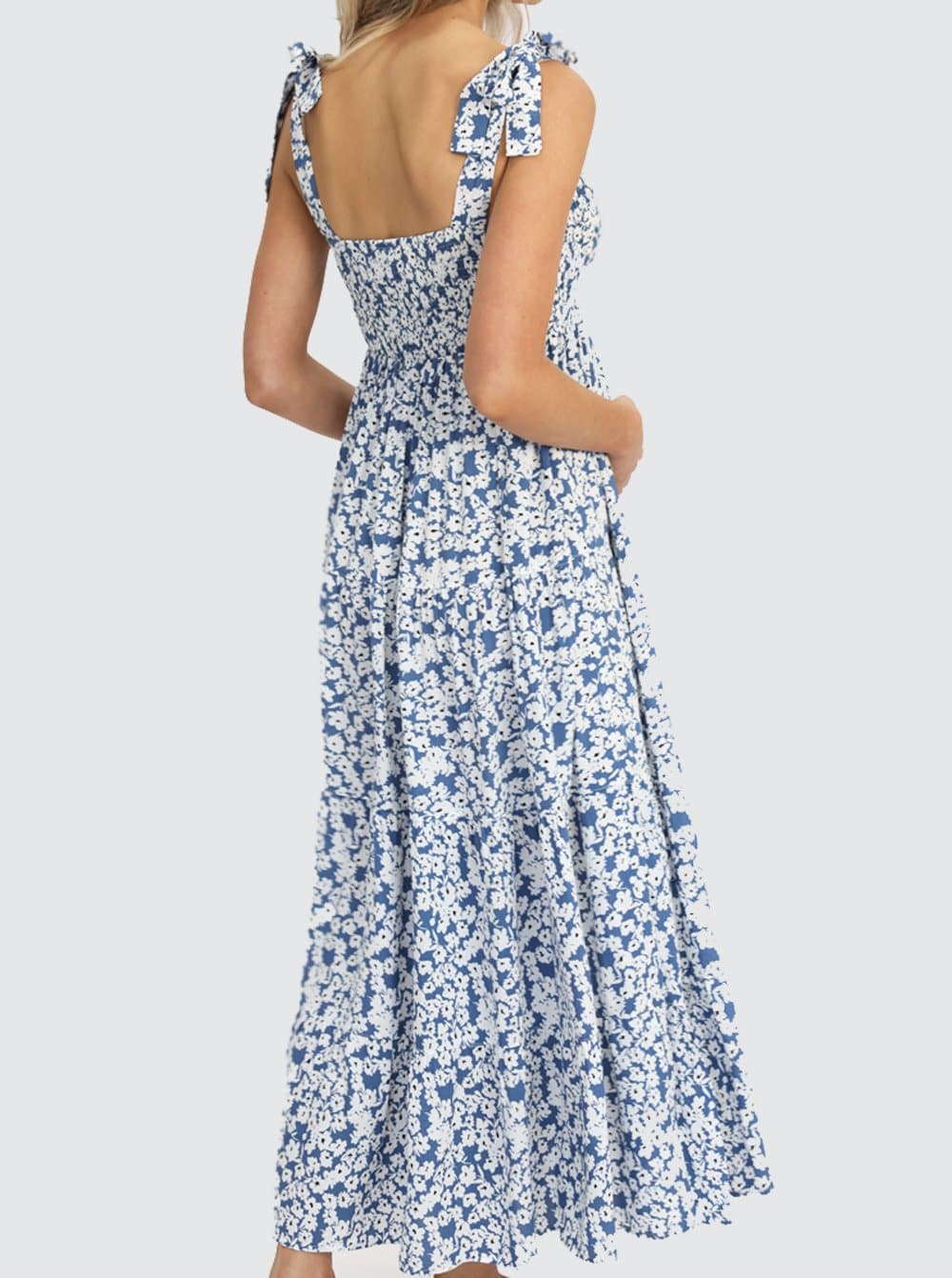 Maxi Dress in Blue Print
