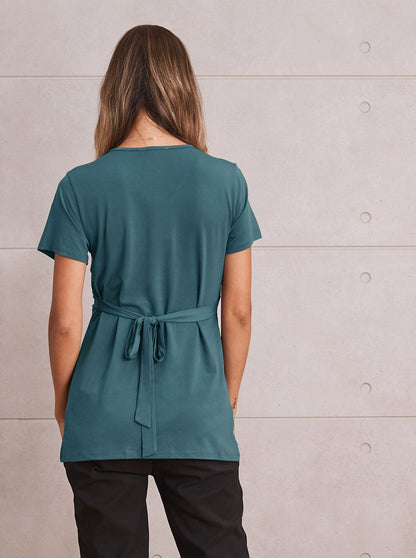 Maternity Crossover Top - Teal