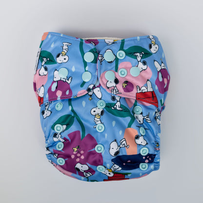 Classic Reusable Cloth Nappy - Snoopy Bloom