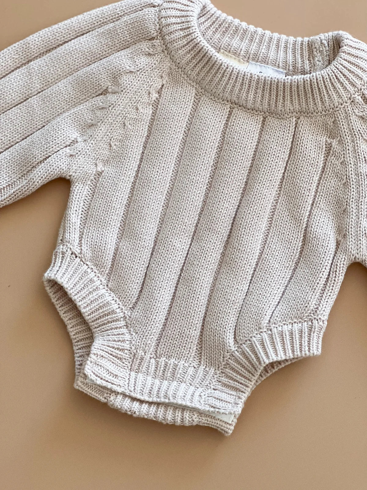 Ribbed Romper - Cotton Tail