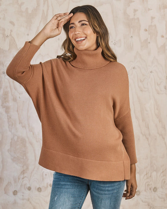 All in One Reversible Knit Jumper - Apricot