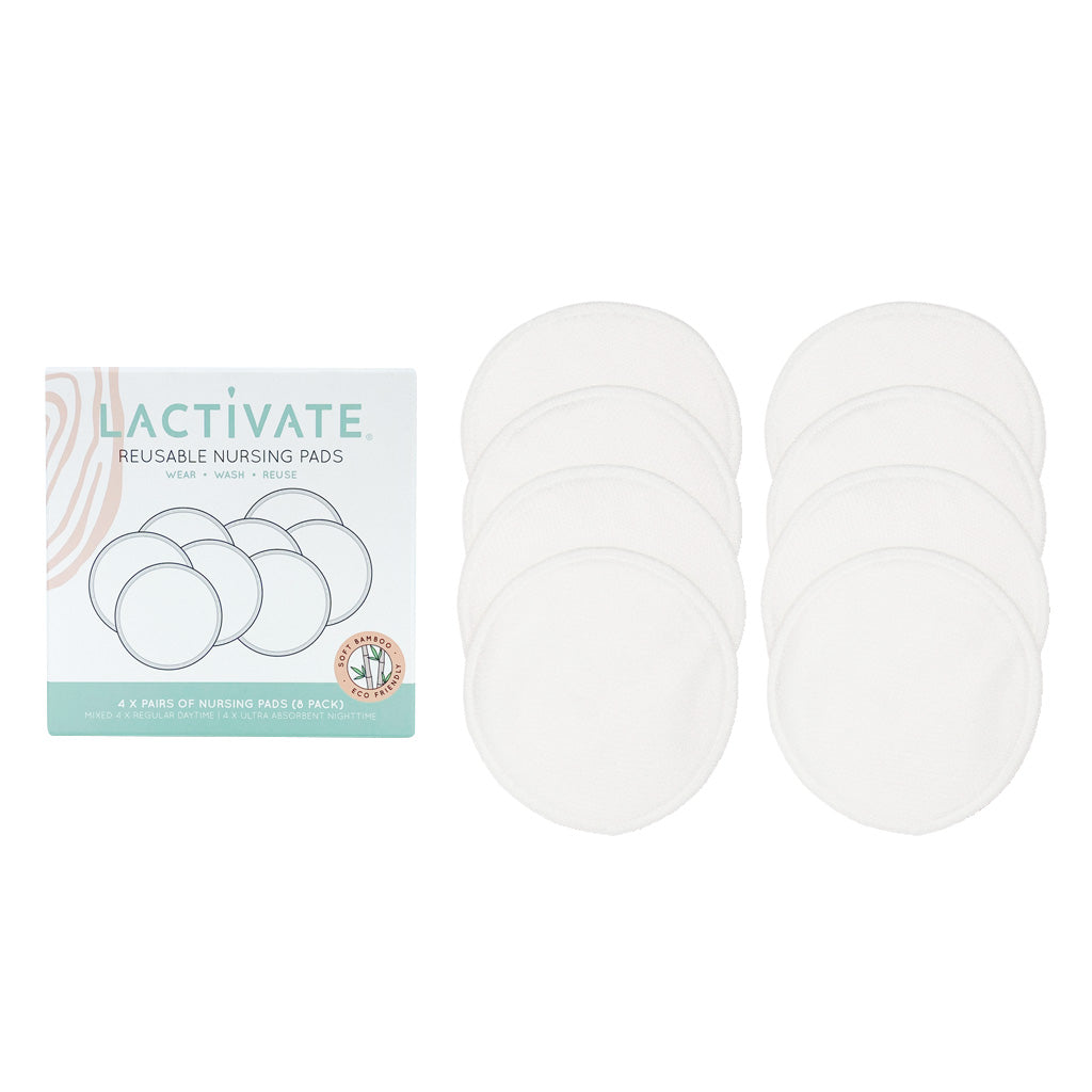 Lactivate® Reusable Mixed White Nursing Pads - 8pk